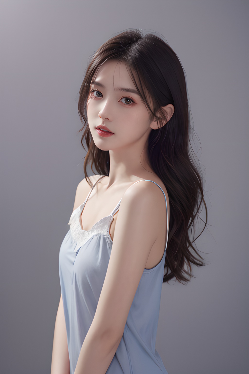 <lora:0810_08:0.7>,simple background,nightgown,, 1girl,realistic,masterpiece, best quality, photorealistic, HDR,detail