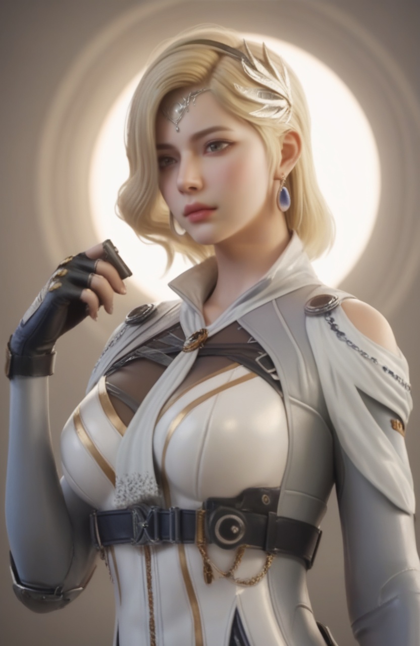 supermodel,score_8_up,score_7_up,hyperdetailed,hyperrealistic,volumetric lighting,focus on face,textured skin,eye lighting,SkinHairDetail,zPDXL,very attractive,Expressiveh,realistic skin,score_9,score_8_up,score_9,score_8_up,1 girls,high cold face,yujie,perfect round large,breasts,jewelry,beautiful eyes,detailed eyes,<lora:cf传说女帝:0.8>,solo,blonde hair,gloves,holding,earrings,fingerless gloves,jewelry,full body,
