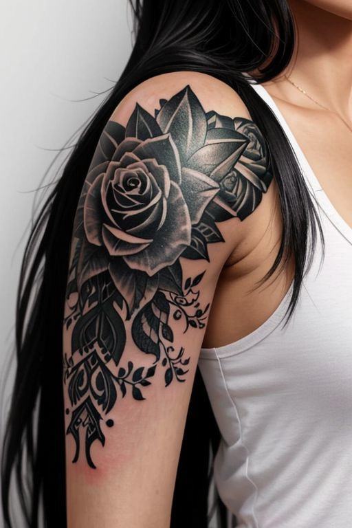 close up of a future tattoo on Tensor.Art