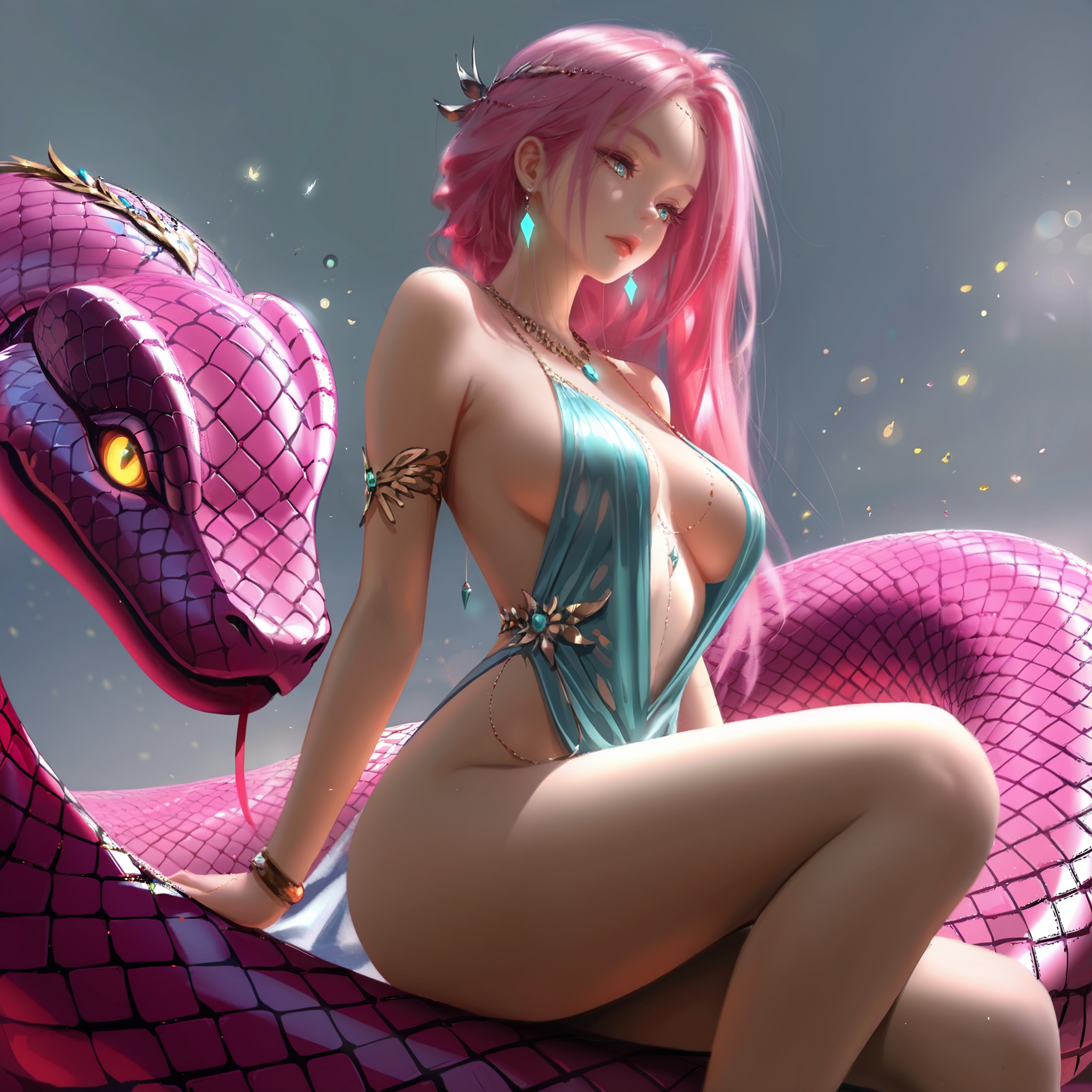 embedding:lazypos,  1girl knights ,  pink hair on Tensor.Art