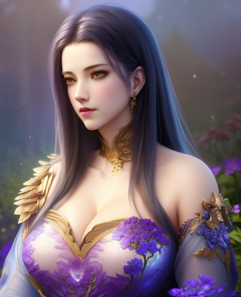 <lora:645-DA-超神学院-鹤熙:0.8>(,1girl, ,best quality, ),looking at viewer,,anime,(masterpiece, top quality, best quality, official art, beautiful and aesthetic:1.2), (1girl)	, , (cleavage),extreme detailed,(fractal art:1.3),colorful, flowers ,highest detailed,(by Jeremy Lipking)    (cleavage), (),