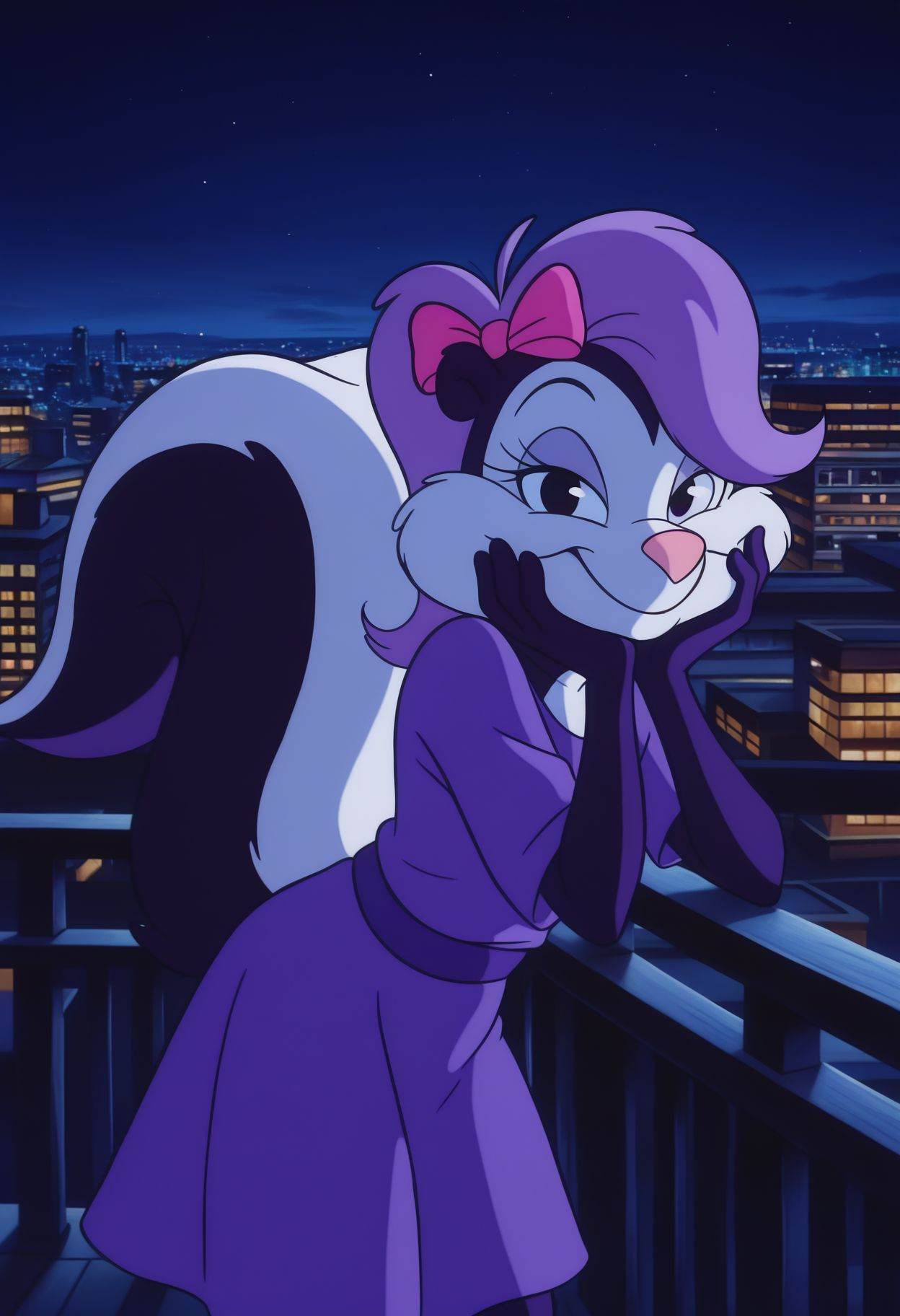 fifi_la_fume,  skunk girl,  tail on Tensor.Art