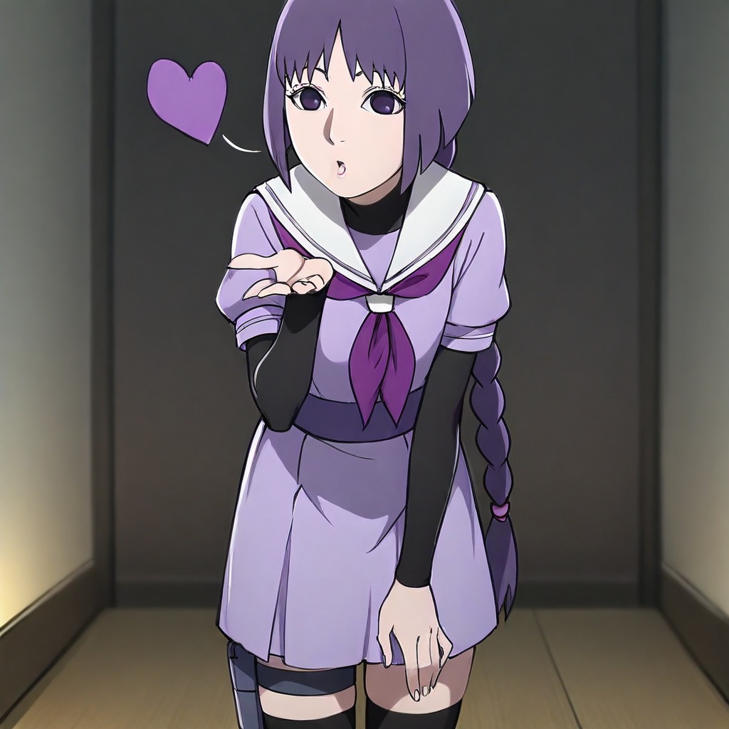sumire kakei,  sumire kakei \(boruto\),  purple hair on Tensor.Art