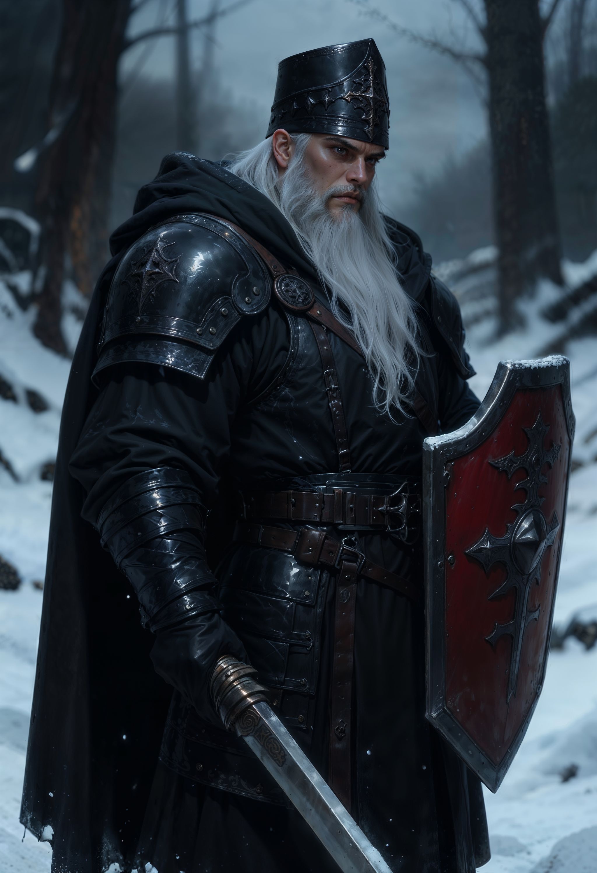 dwarf warrior,  long beard,  heavily armored on Tensor.Art