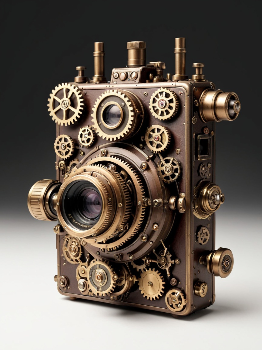 steampunk,  no humans,  gears on Tensor.Art