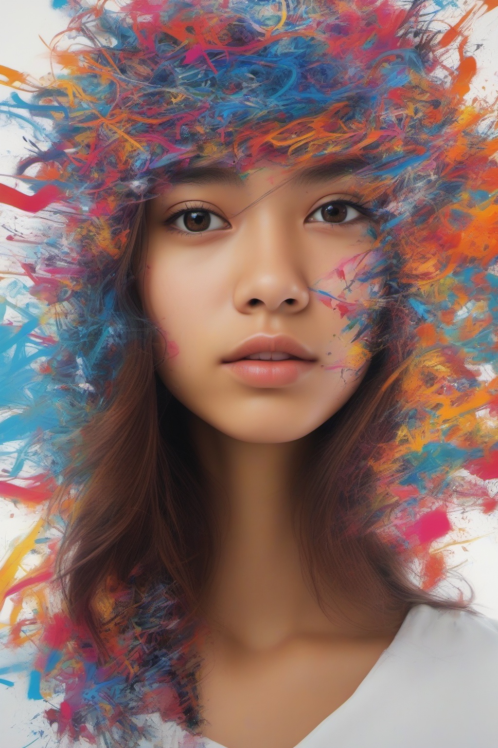 tuya,1gril,abstract,white background,looking at viewer,english text,solo,colorful,simple background,<lora:tuya-000008:0.8>,, 1girl,solo,,bestquality,ultrahighres,(photorealistic:1.4),masterpiece,highres,original,extremely detailed wallpaper， <lora:大概是个汉服_汉元素:0.63>
