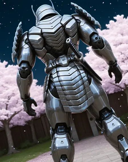 Silver Samurai,  robot,  armor on Tensor.Art