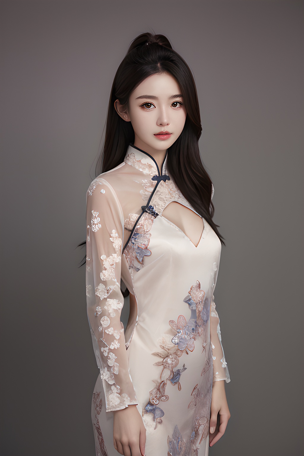 <lora:0812_06:0.7>,simple background,china_dress,, 1girl,realistic,masterpiece, best quality, photorealistic, HDR,detail