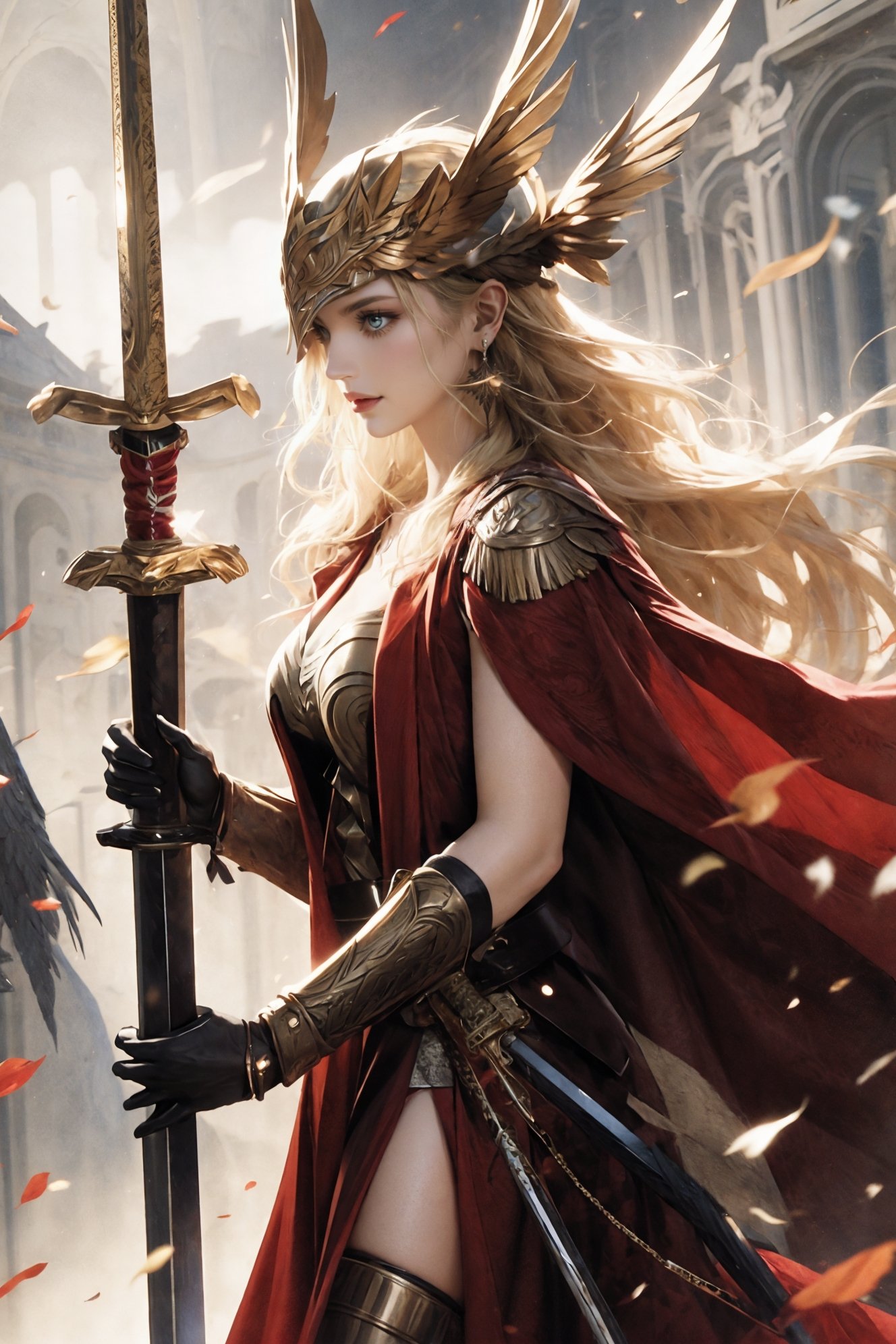 winged helmet,  1girl,  valkyrie on Tensor.Art