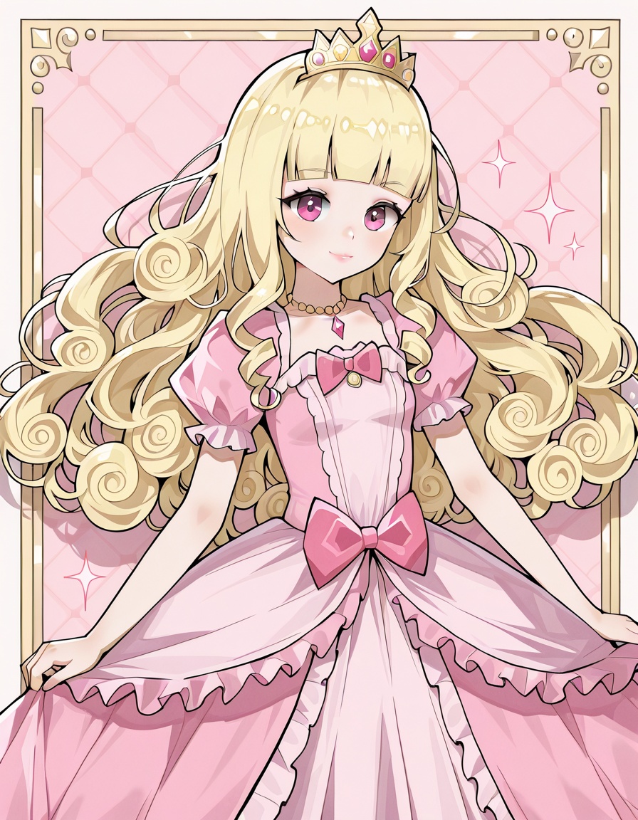 astyle1girl,  curly hair,  long hair on Tensor.Art