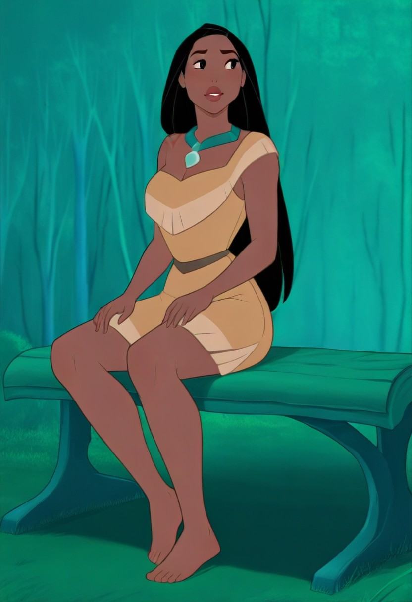 POCAHONTAS,  solo,  dark skin on Tensor.Art
