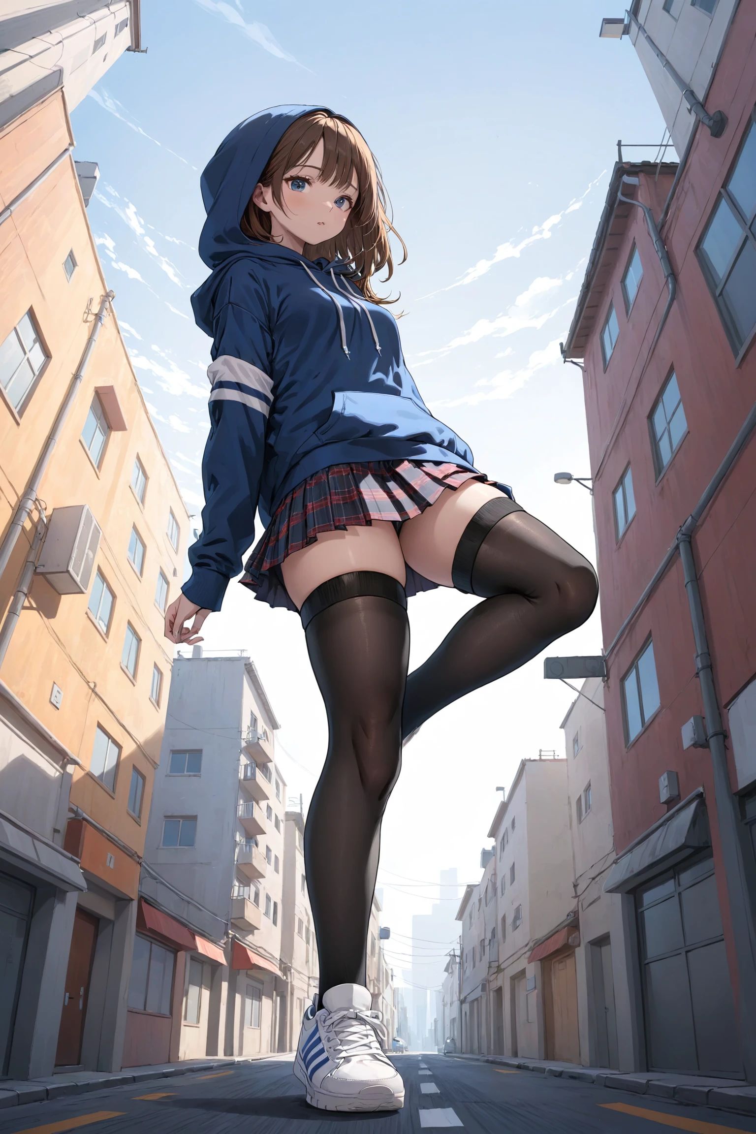 illustration,  girl,  hoodie on Tensor.Art