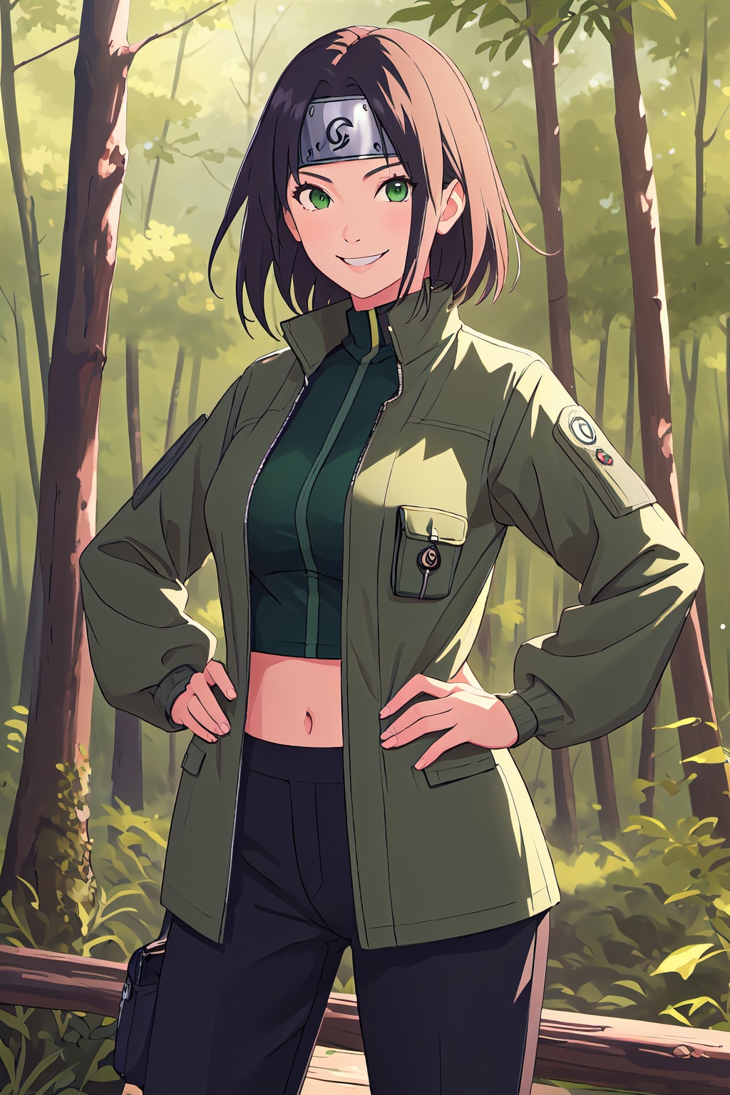 solo,  1girl,  forehead protector on Tensor.Art