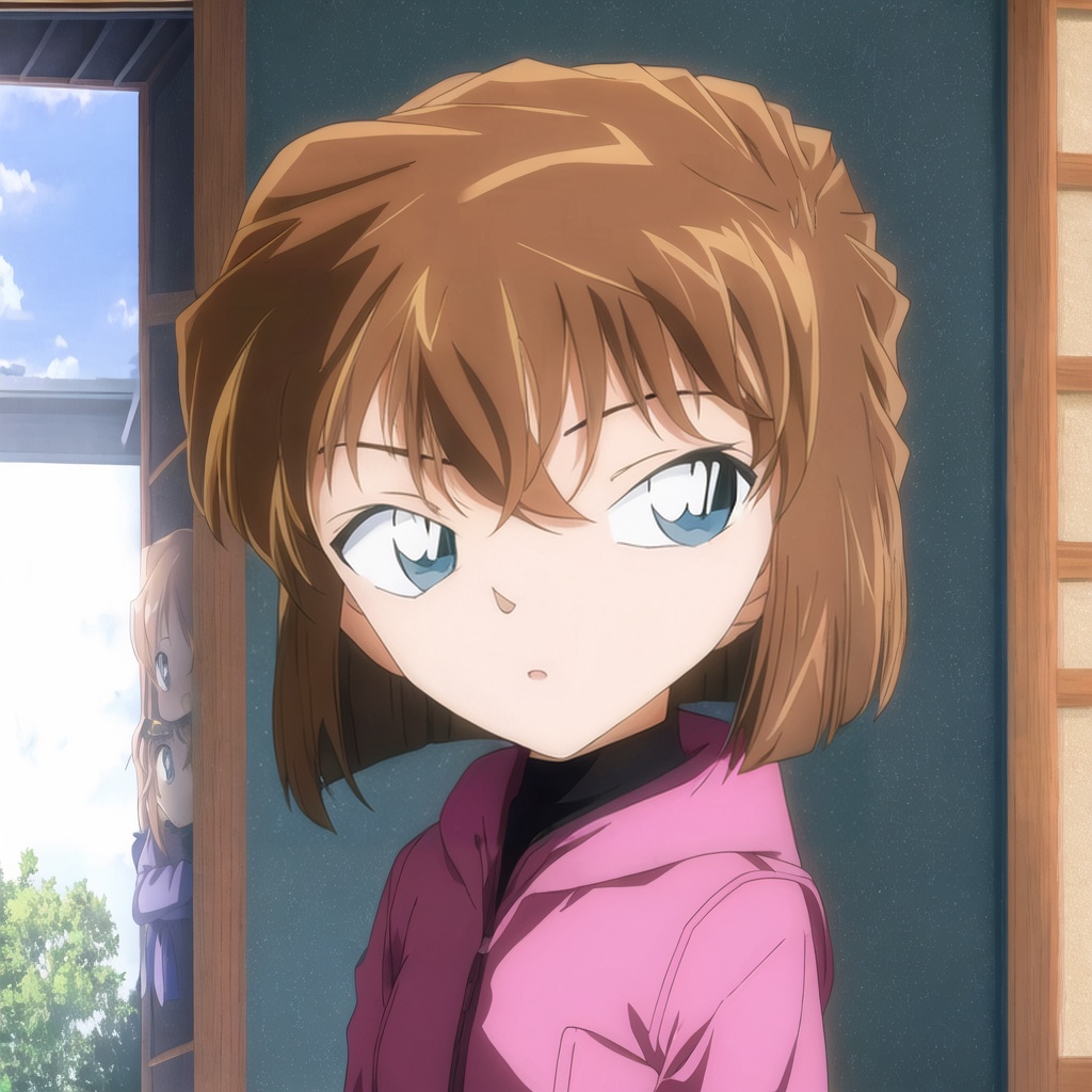 <lora:huiiyuanai0.56:1>,1girl,little_girl,underage,blue eyes,light brown hair,full_shot,head_tilt,
