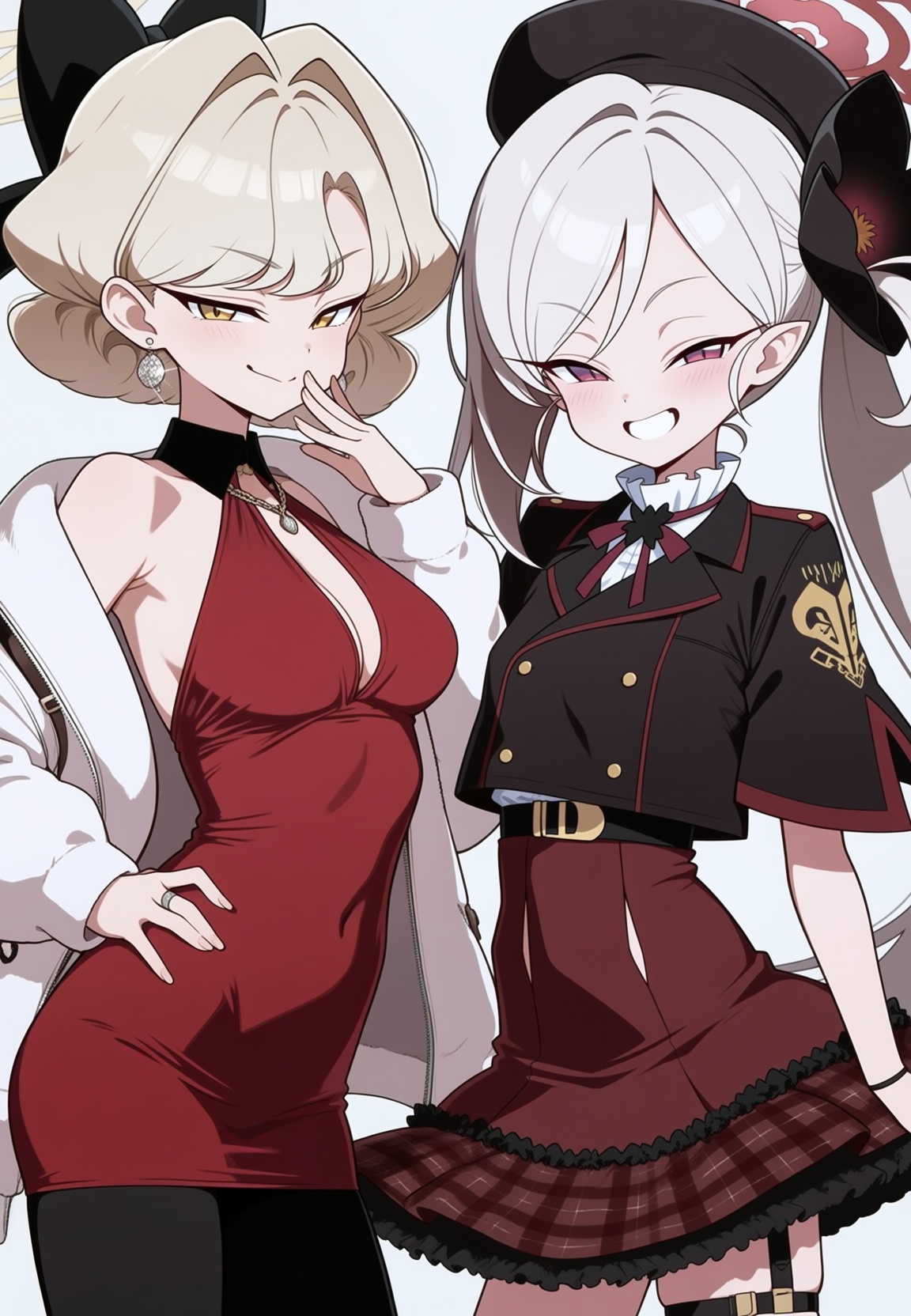 2girls,  take your pick,  white background on Tensor.Art