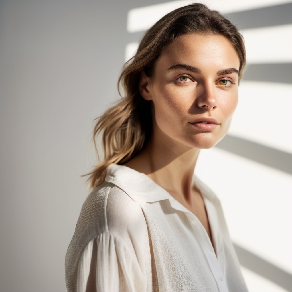 cinematic moviemaker style,  White background,  beautiful woman in her 20s on Tensor.Art