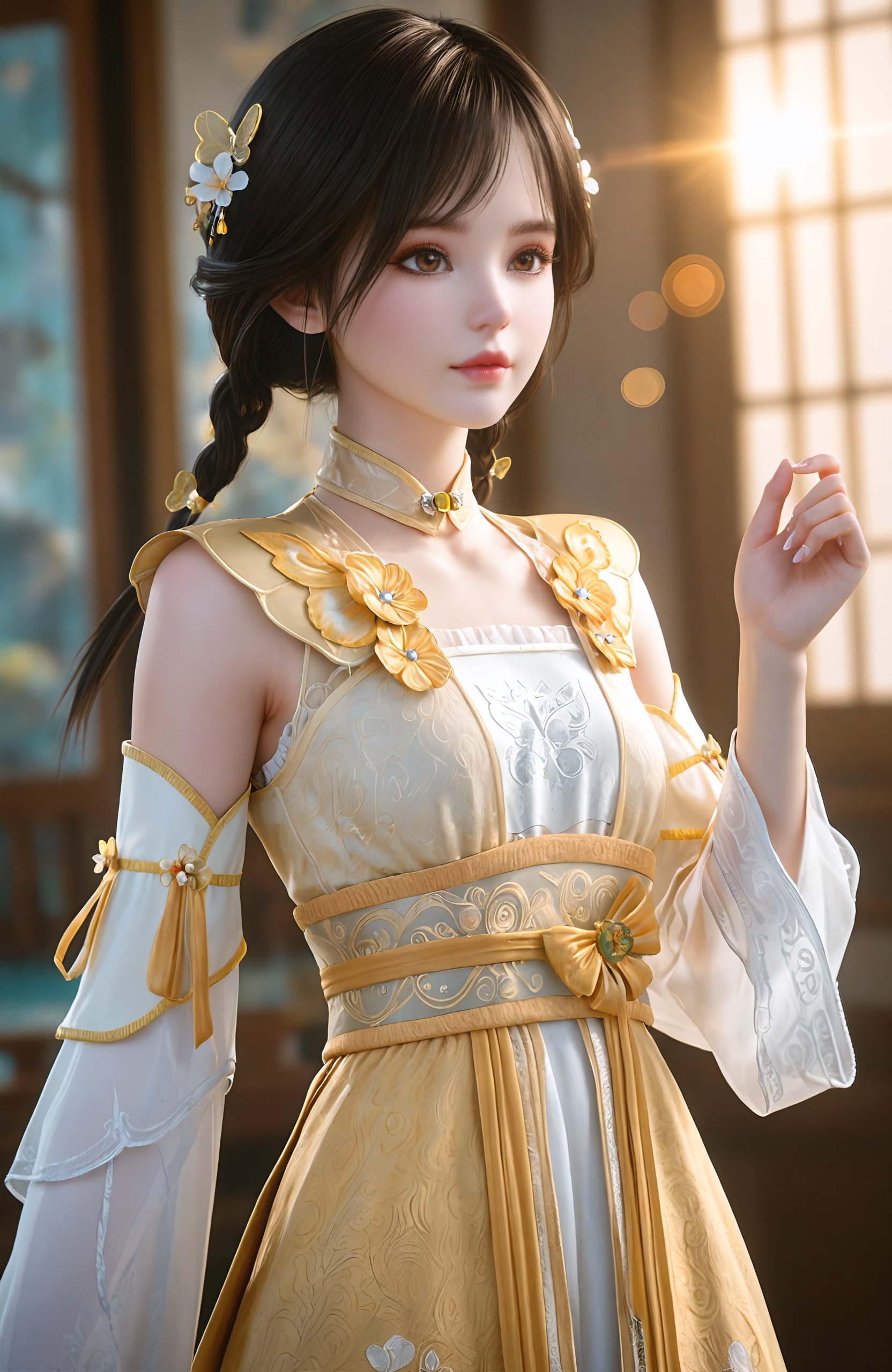 1girl,  black hair,  hair ornament by 天海TianHai on Tensor.Art