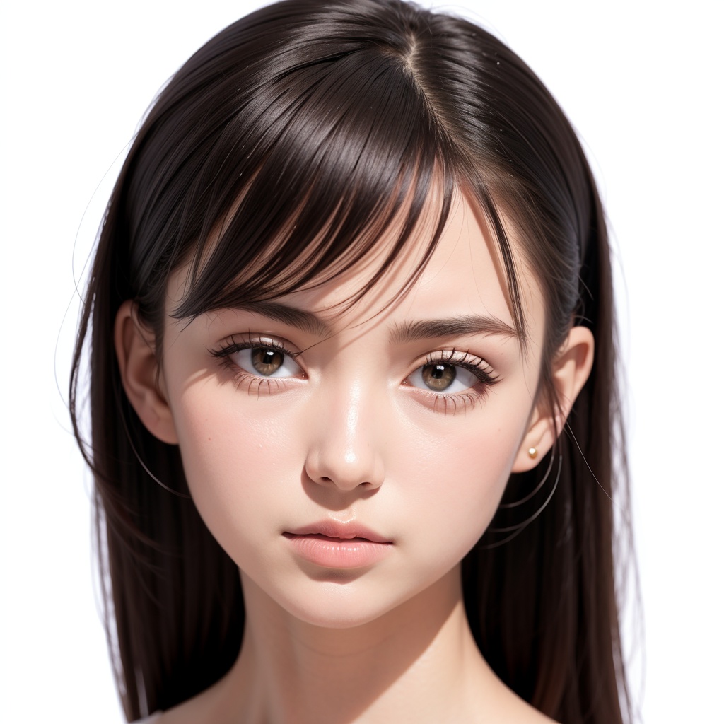 1girl,  face,  white background by 阿泽泽 on Tensor.Art