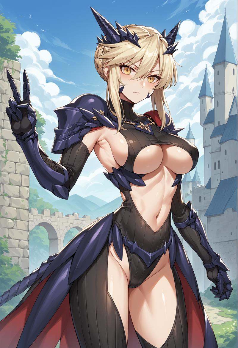 1girl,  blonde hair,  yellow eyes on Tensor.Art