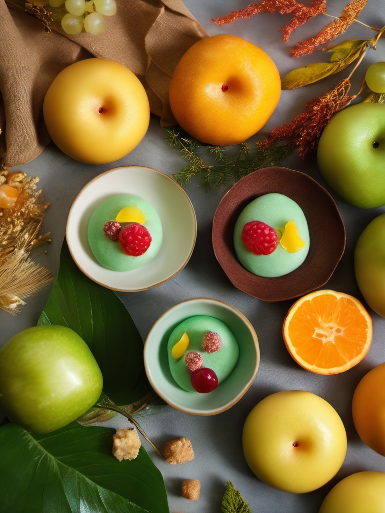 lvse,no humans,food,fruit,food focus,blurry,realistic,depth of field,leaf,wagashi,bird,still life,masterpiece,8K,realistic,UHD,<lora:lvsexi 1.0:1>,