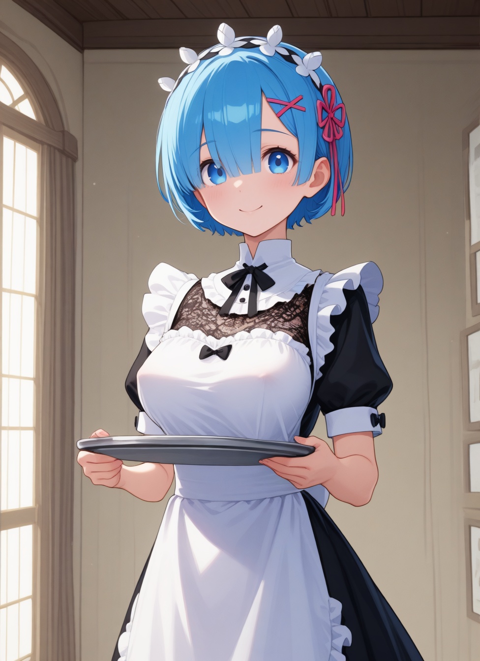 1girl,  looking at viewer,  rem on Tensor.Art