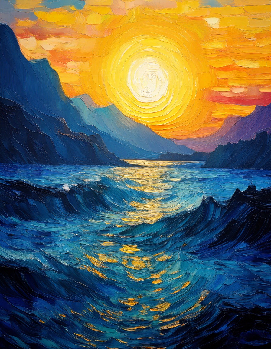 d4n01lstyle, beautiful scenery of oceans, godrays, thick brushstrokes, <lora:d4nOilPainting00006:1>