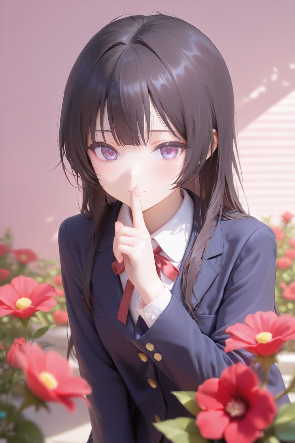1girl,  solo,  flower on Tensor.Art
