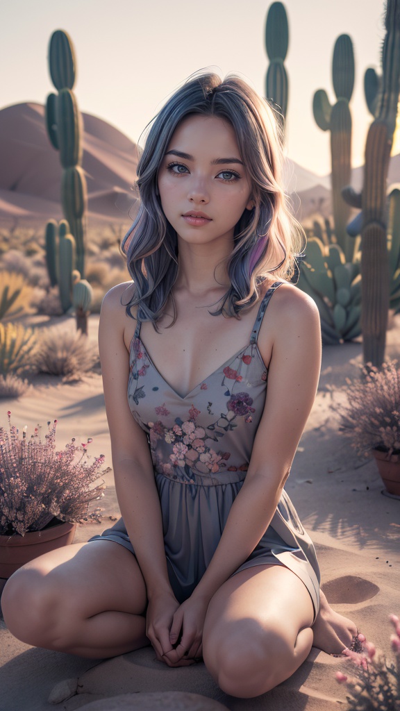 serene photo,  1 young cute girl,  in deep meditation on Tensor.Art