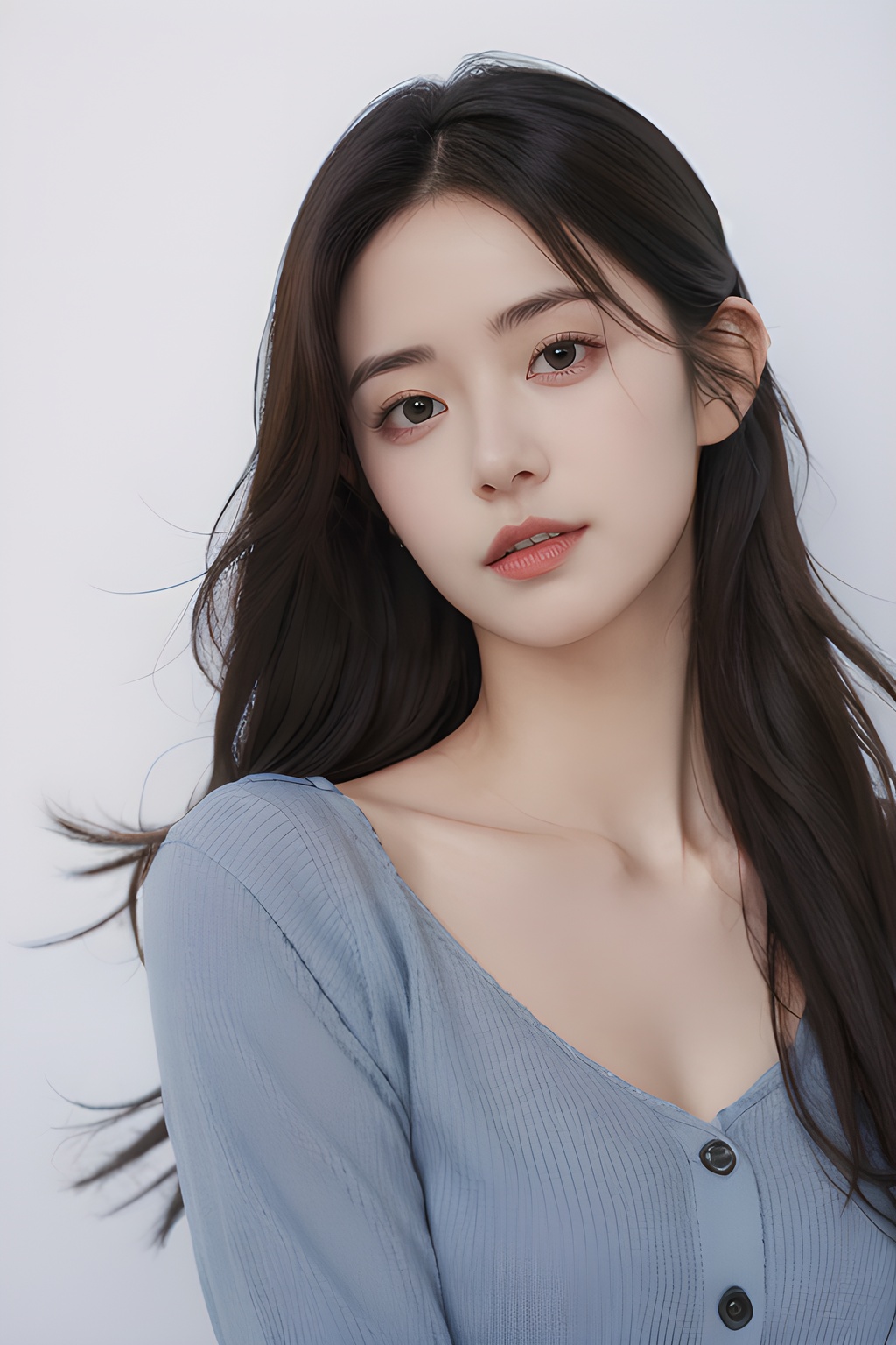 <lora:0808_10:0.7>,simple background,shirt,, 1girl,realistic,masterpiece, best quality, photorealistic, HDR,detail