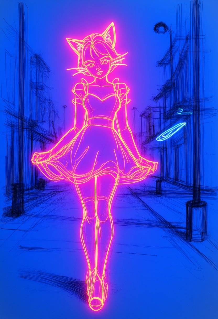 sketch,  neon,  ff-ns on Tensor.Art