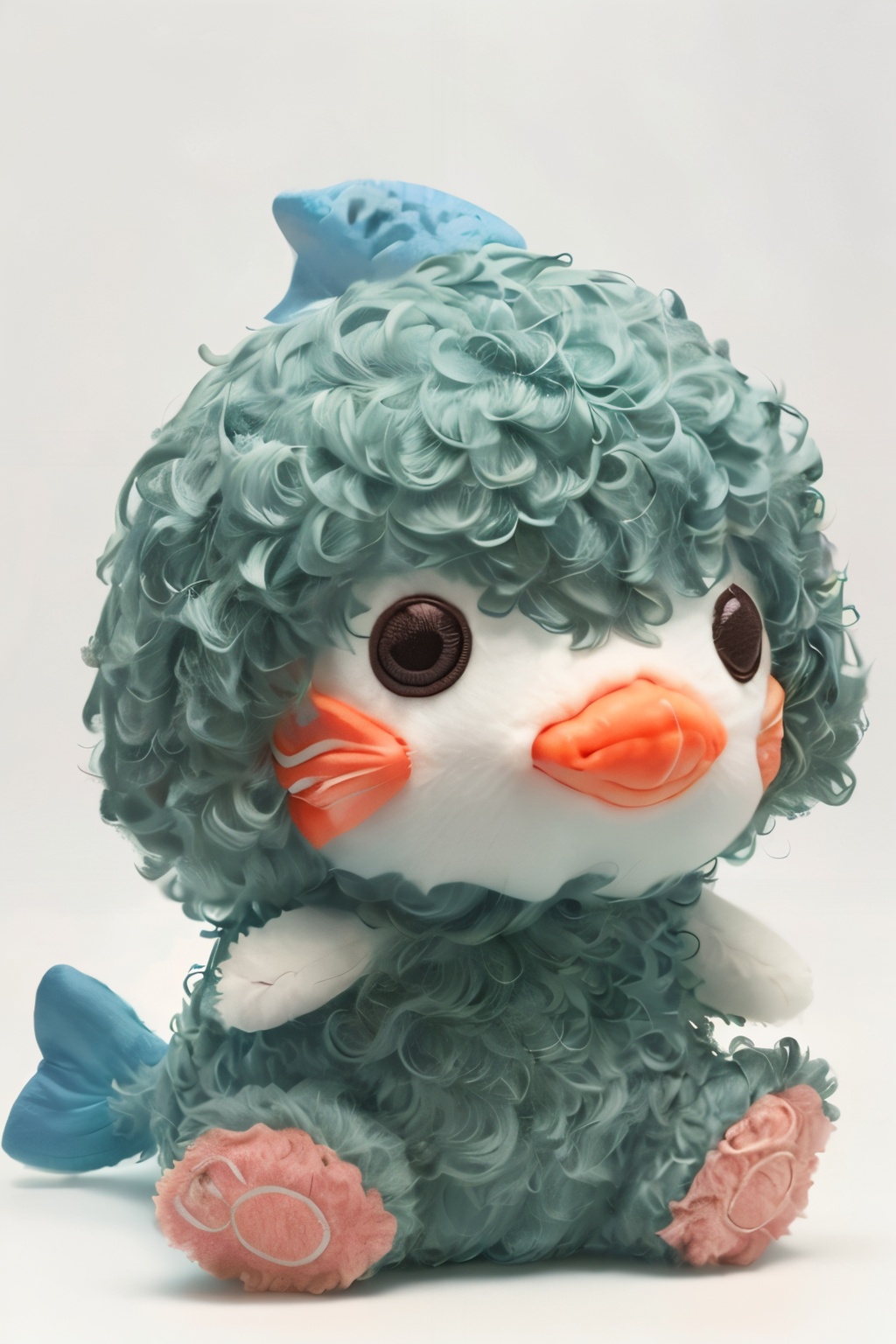 PD_juanmaorong,stuffed fish toy,shut up,solo,white background.,<lora:juanmao_V1-000016:0.8>,