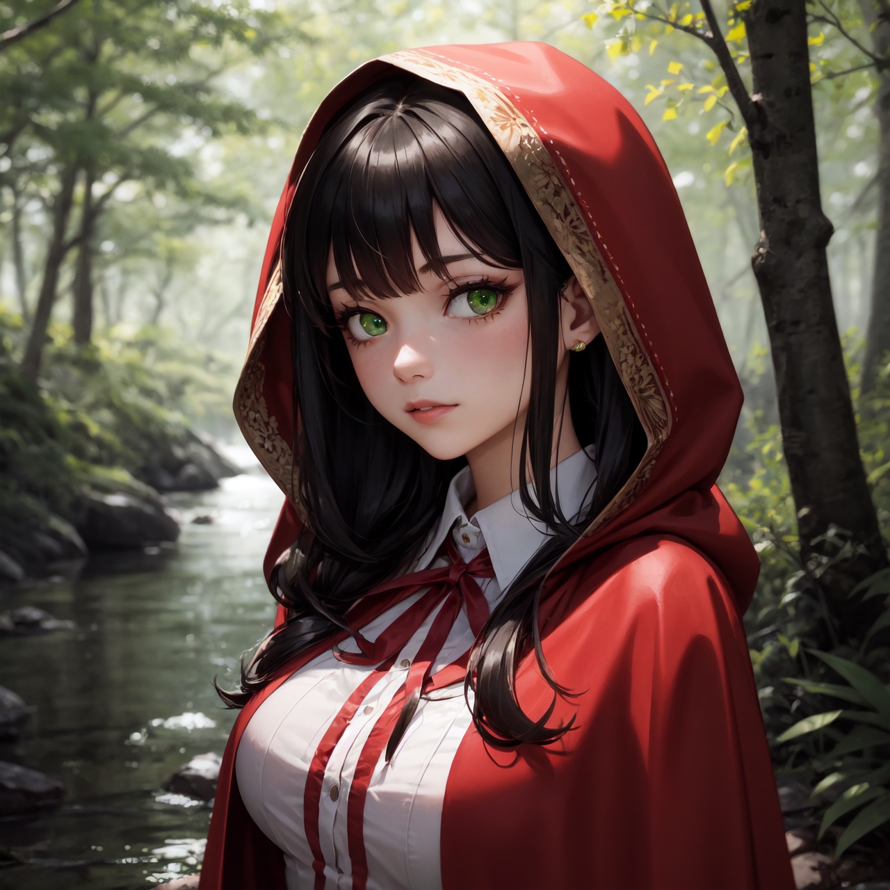1girl,  busty,  brunette on Tensor.Art