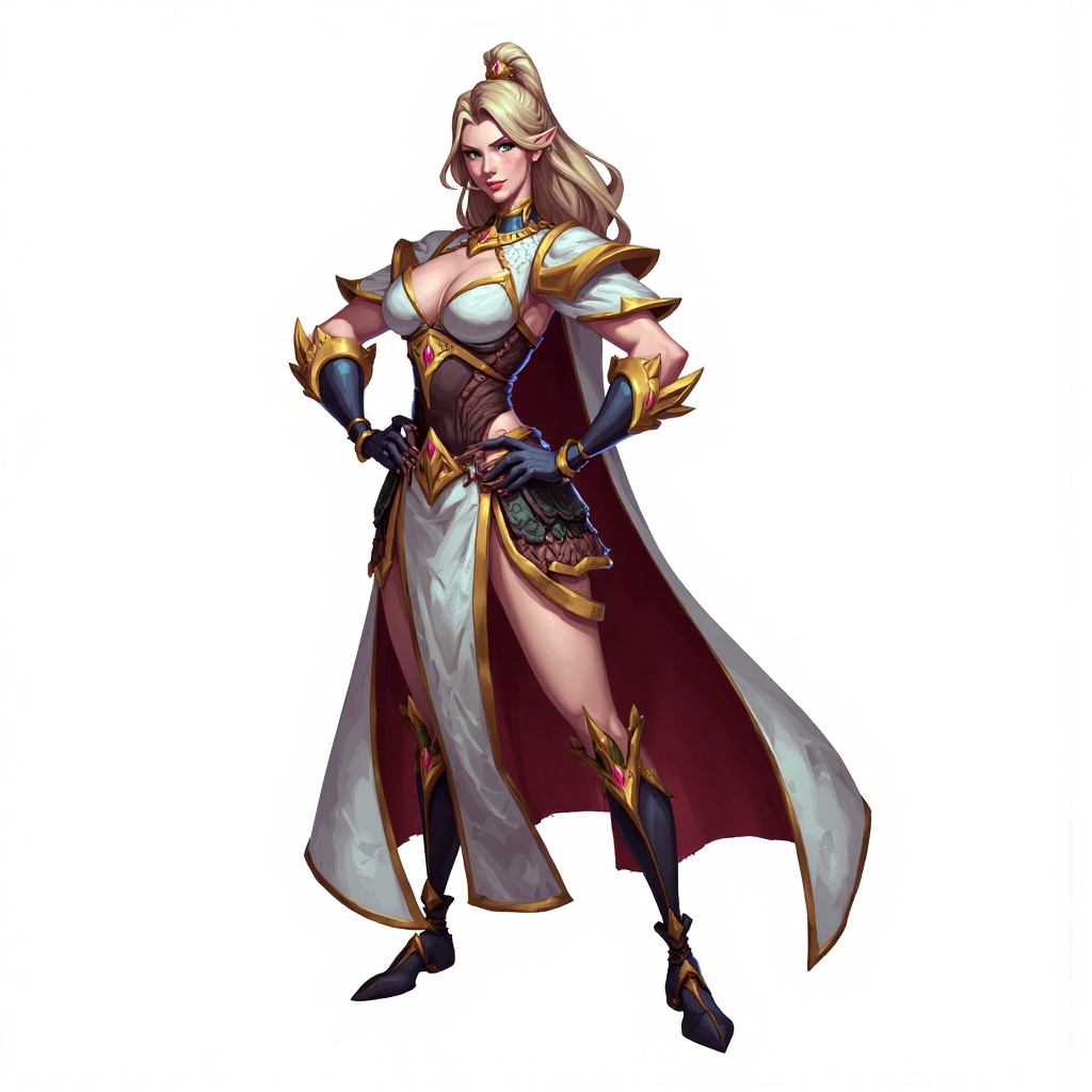 A female warrior,bust,white background.,
