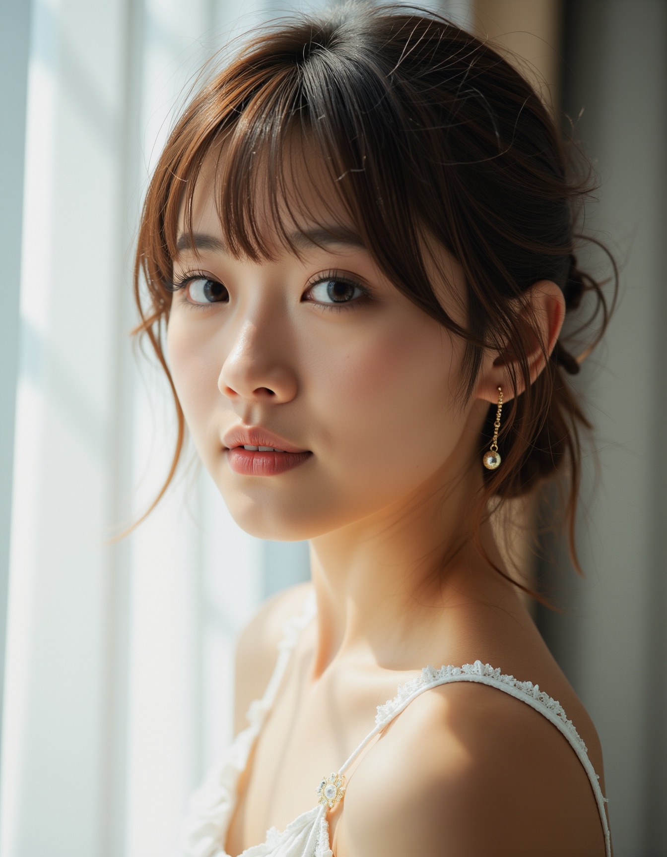 best quality,  masterpiece,  raw photo of a female in white dress on Tensor.Art