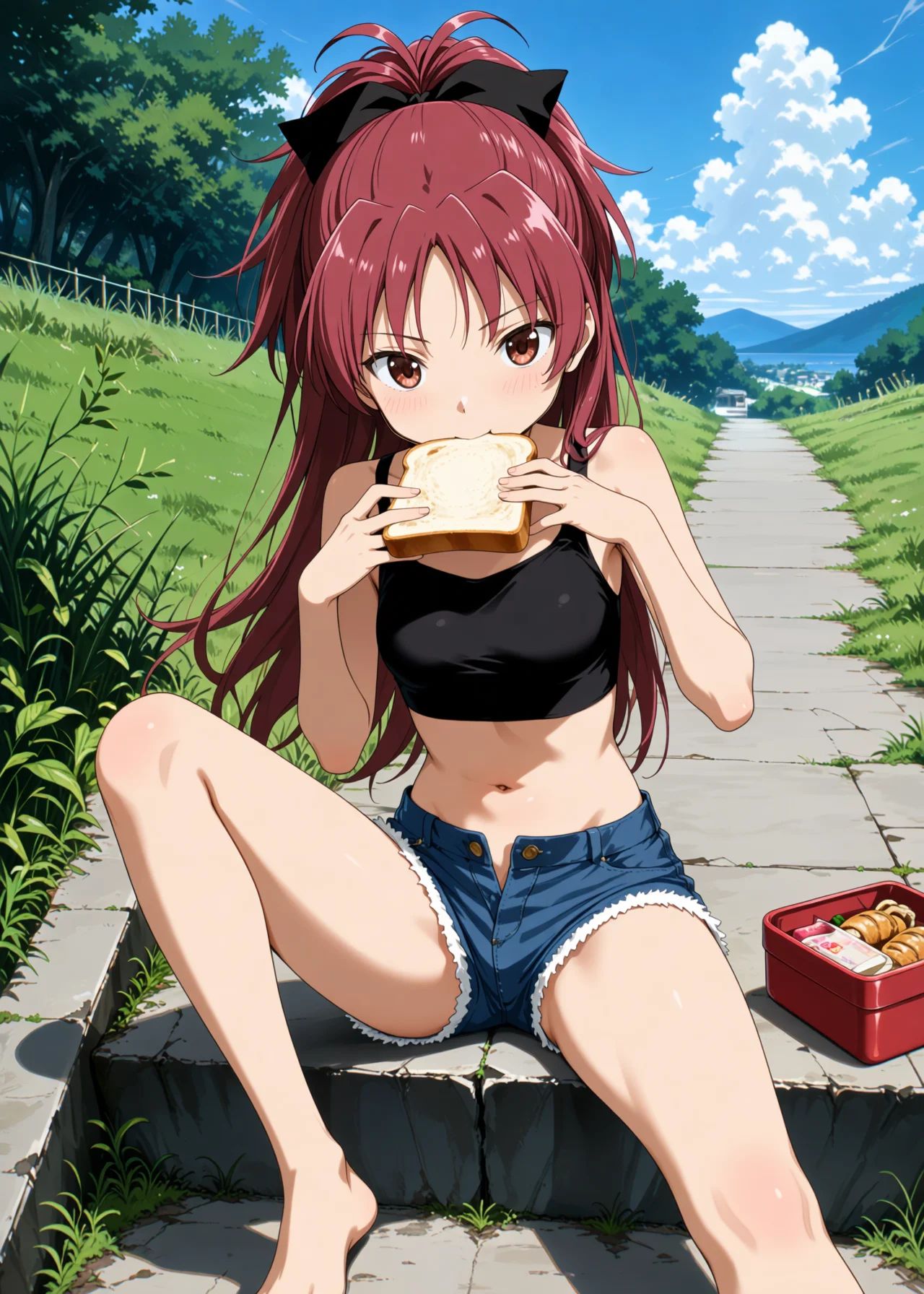 1girl,  sakura kyoko,  mahou shoujo madoka magica on Tensor.Art