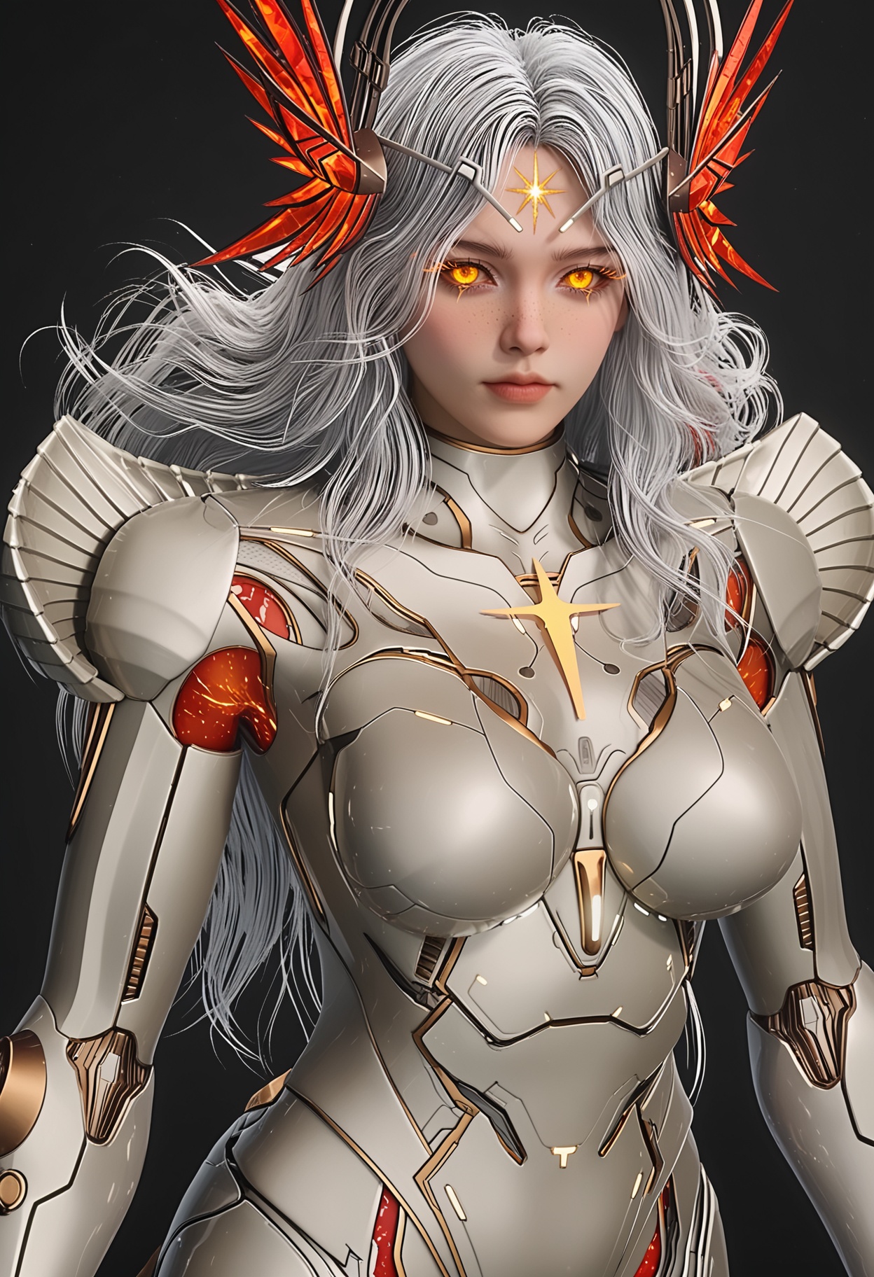 standing posture,  facing viewer,  direct gaze by 云落 on Tensor.Art