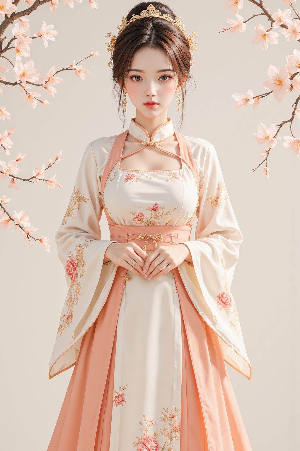 1girl,chinese dress,flatness