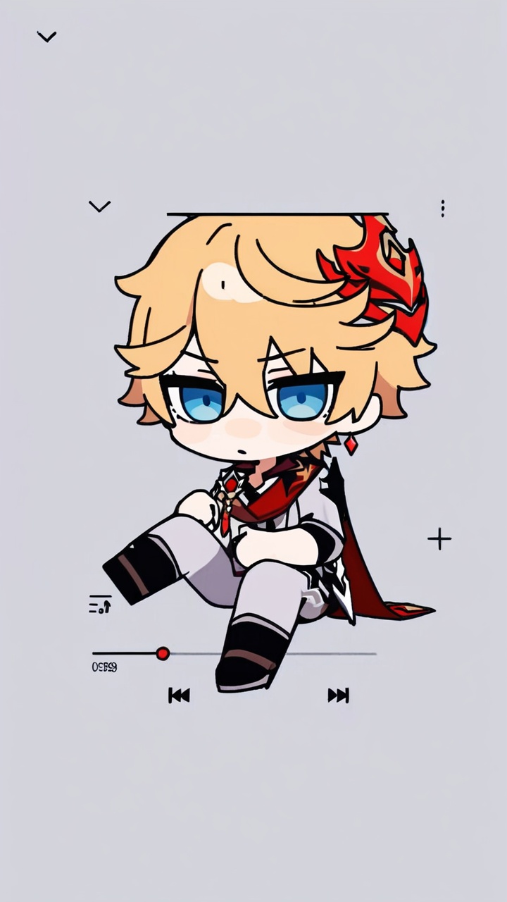 masterpiece, best quality, <lora:mikuoeo-xl-a3.1:1>,1boy,male focus,full body,chibi,tartaglia \(genshin impact\), 