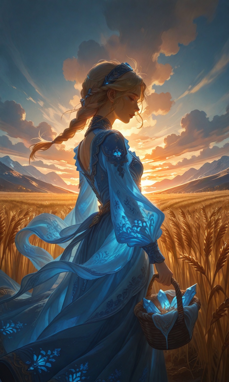 Woman,  Blonde,  Braided Hair on Tensor.Art