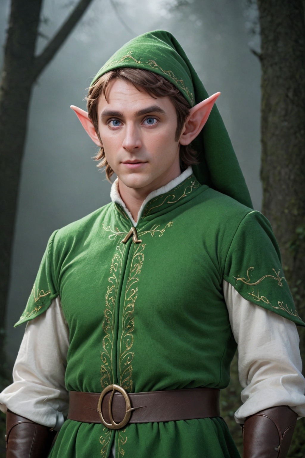 a Elf,  ((photo raw)),  background on Tensor.Art