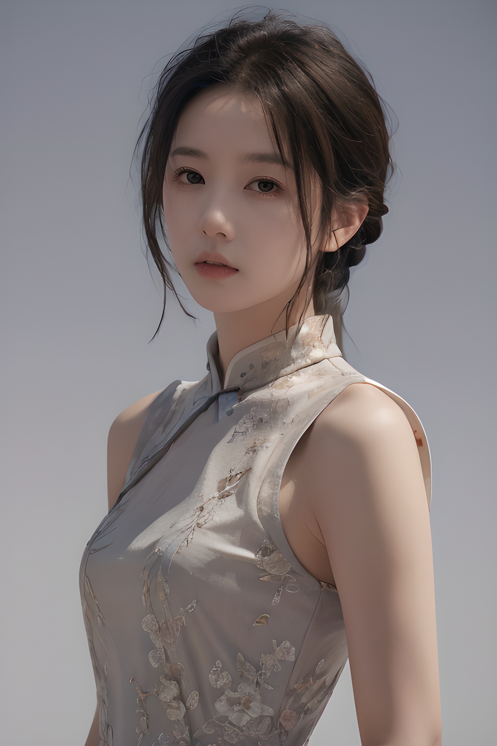 <lora:0806_06:0.7>,simple background,china_dress,, 1girl,realistic,masterpiece, best quality, photorealistic, HDR,detail