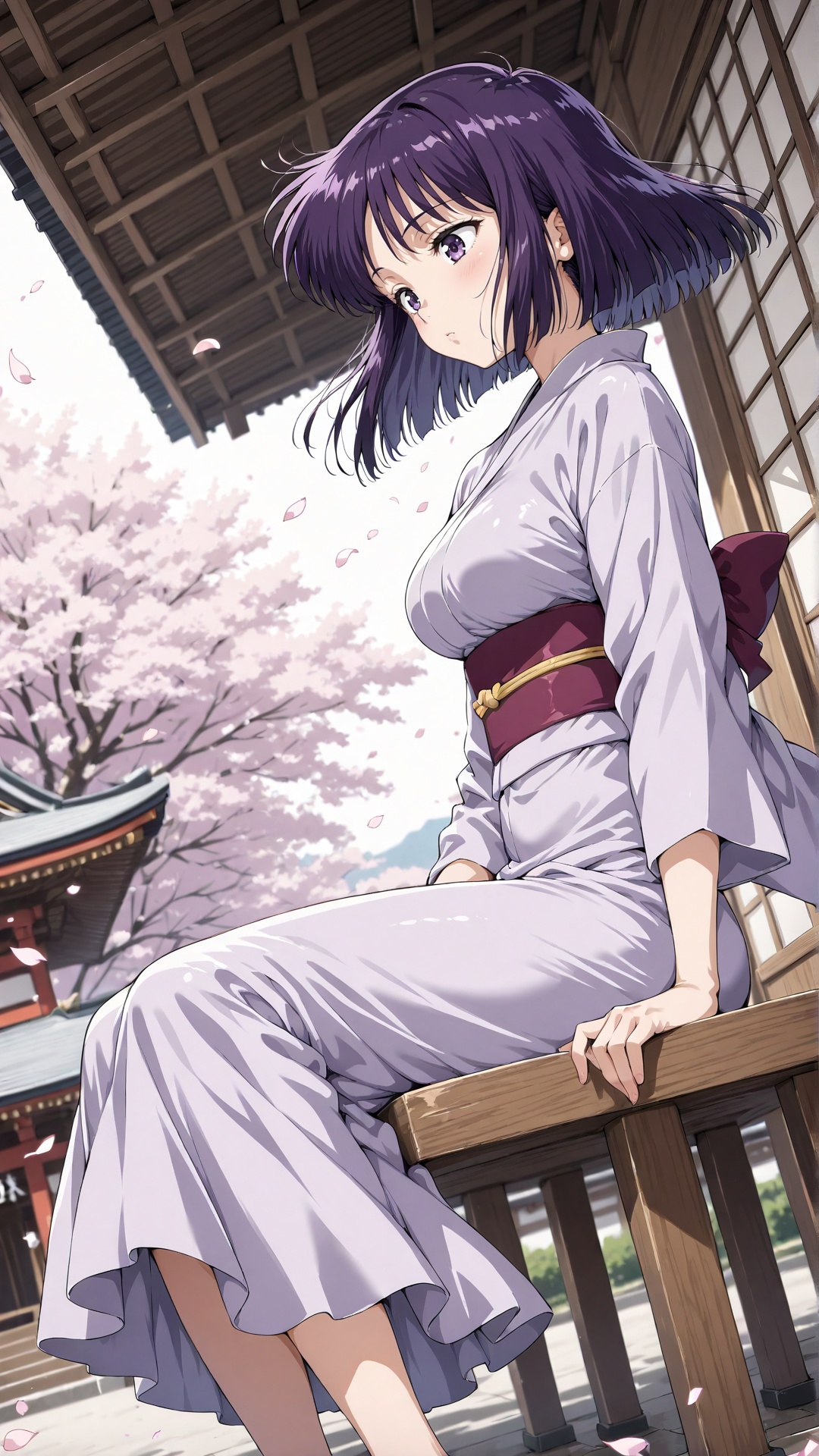 tomoe hotaru ver2,  purple eyes,  short hair on Tensor.Art