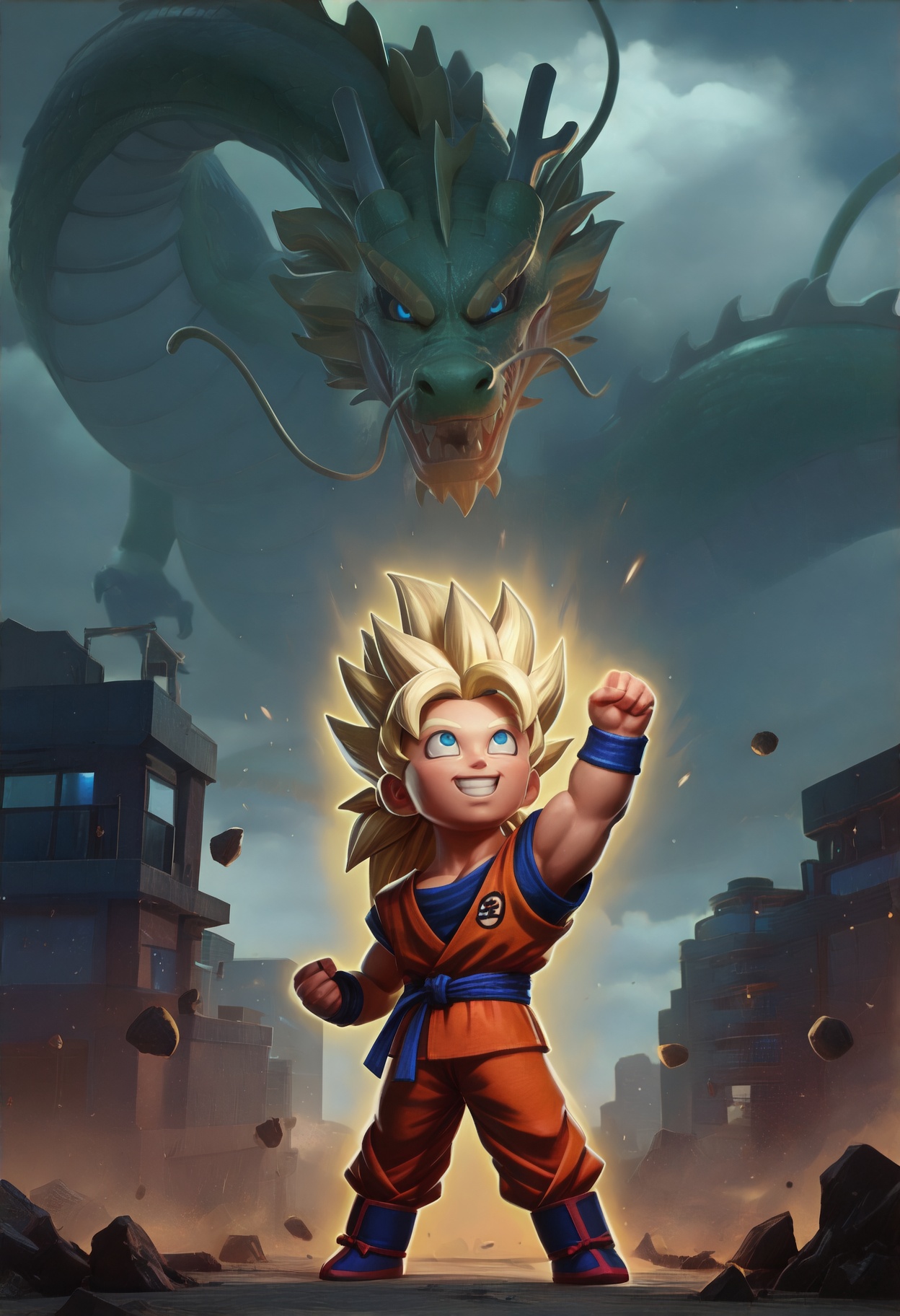 masterpiece,  best quality,  shenron \(dragon ball\) on Tensor.Art