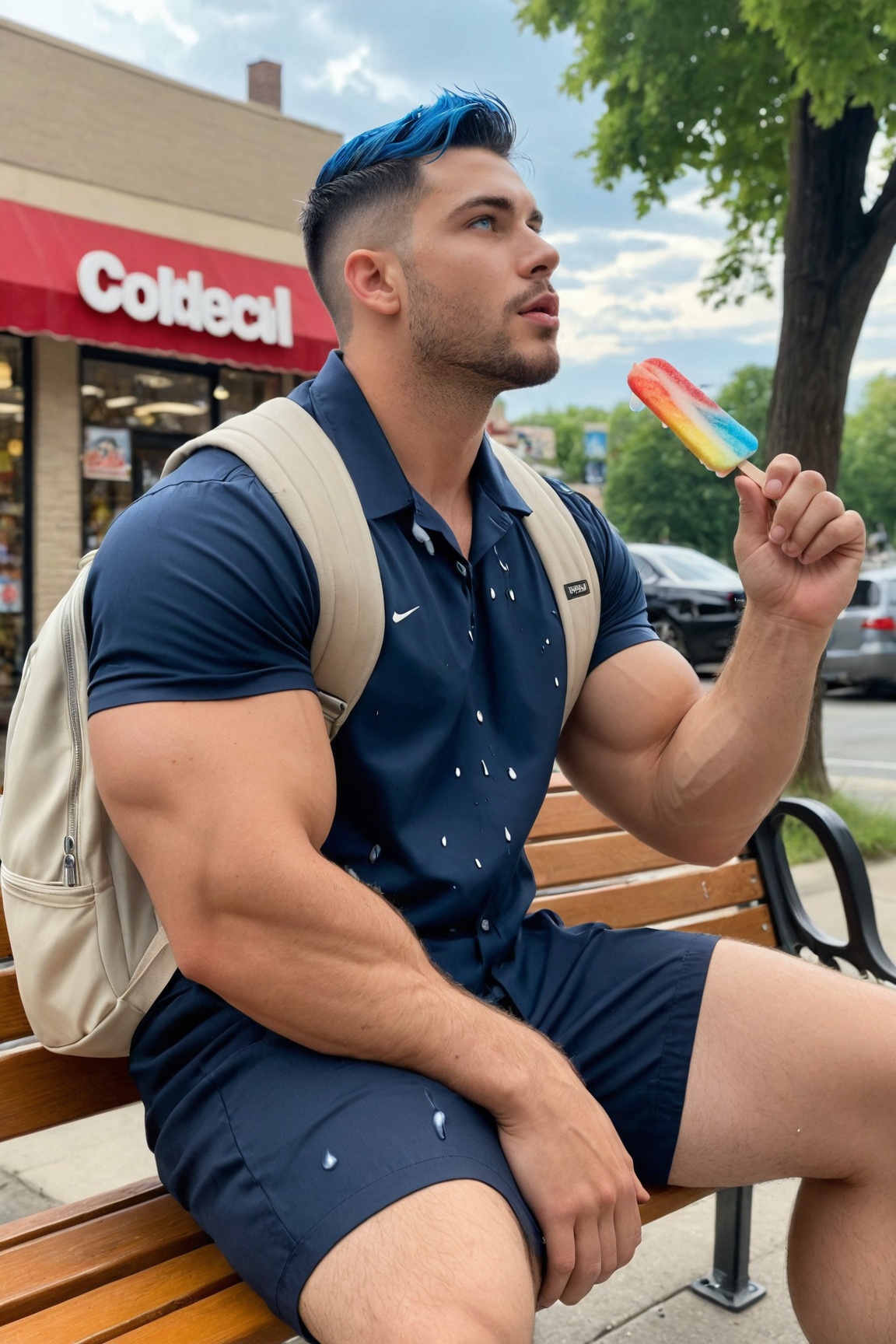 1boy,  muscular,  blue eyes on Tensor.Art