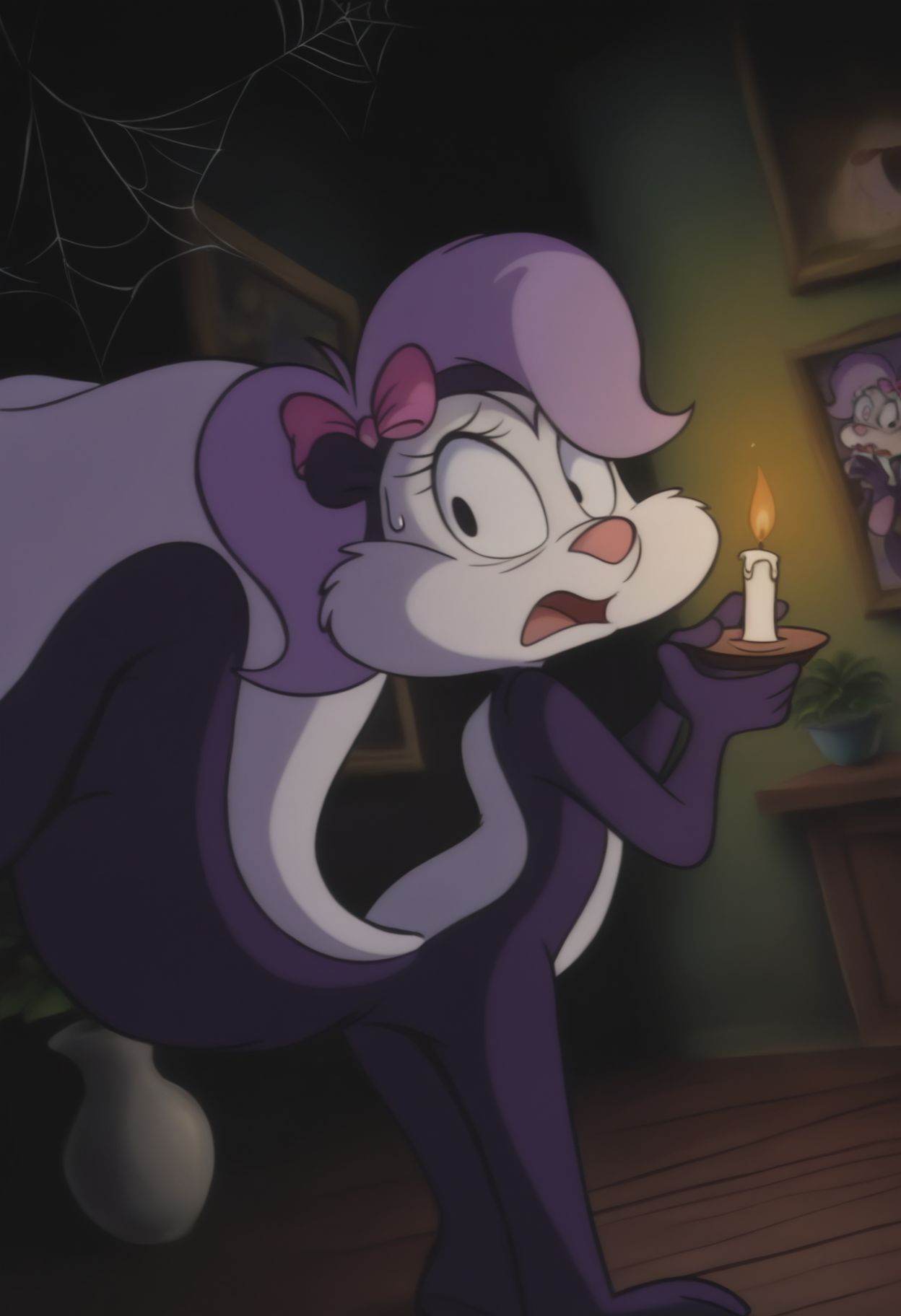 fifi_la_fume,  skunk girl,  tail on Tensor.Art