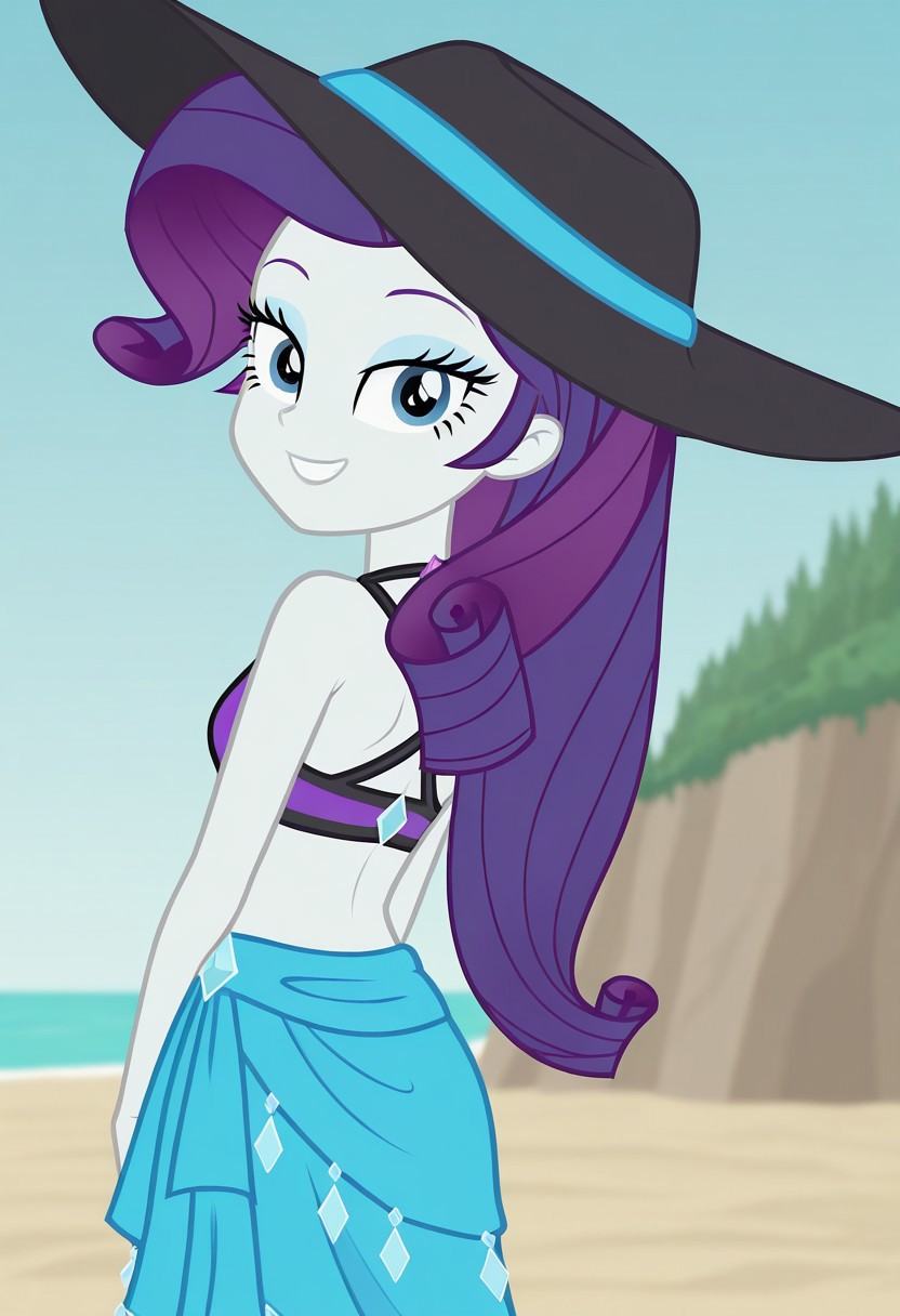 rarity_swimsuit,  rear view,  show back on Tensor.Art