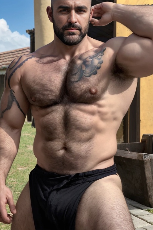 1boy,  abs,  arm tattoo on Tensor.Art