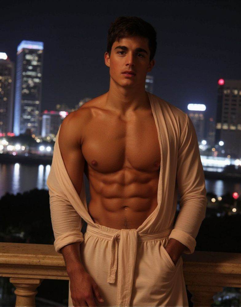 Pietro4Bo4 ,  direct eye contact,  six pack abs on Tensor.Art