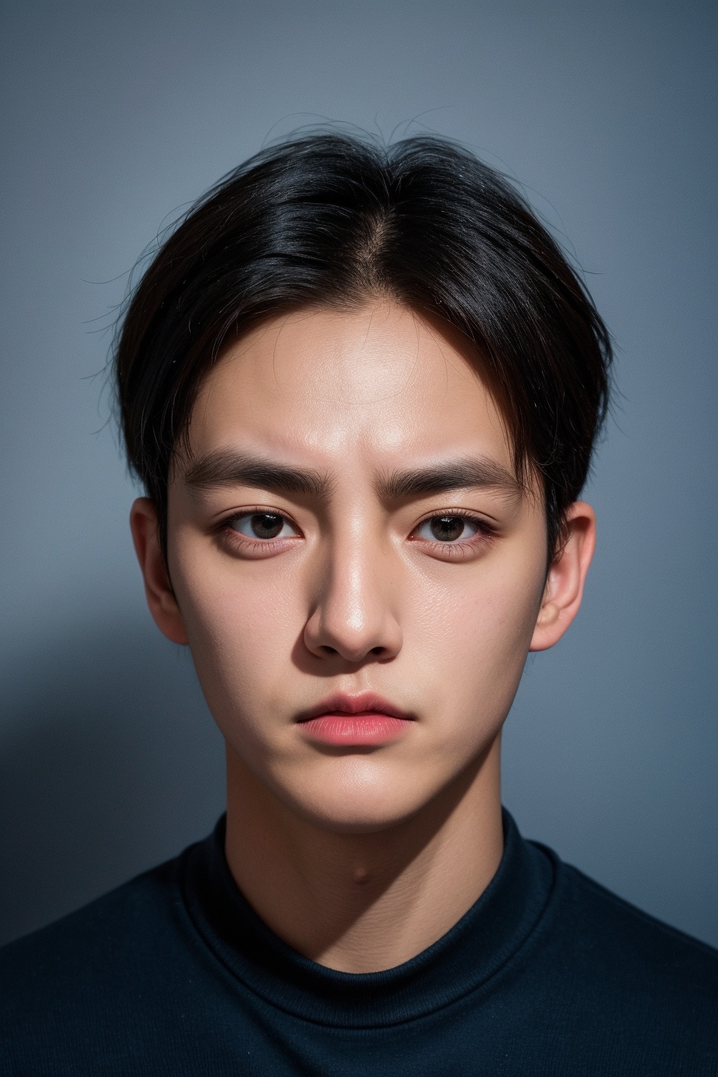 1man,  black background,  black eyes on Tensor.Art