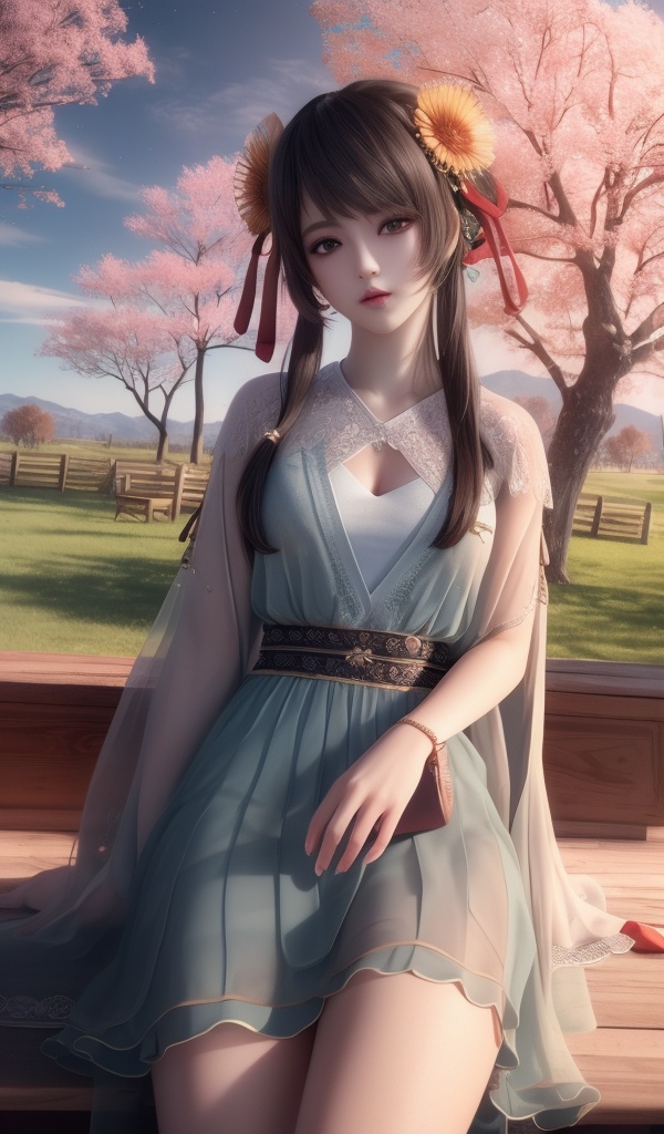 (,1girl, ,best quality, ),looking at viewer, <lora:386-DA-永生-红怡:0.8> ,, ultra detailed background,ultra detailed background,ultra realistic 8k cg,,masterpiece, (( , )), fiction,mole,  ,tamari \(flawless\),    ,see-through, lace, (()),(((, solo, sun, , bare_tree, )))